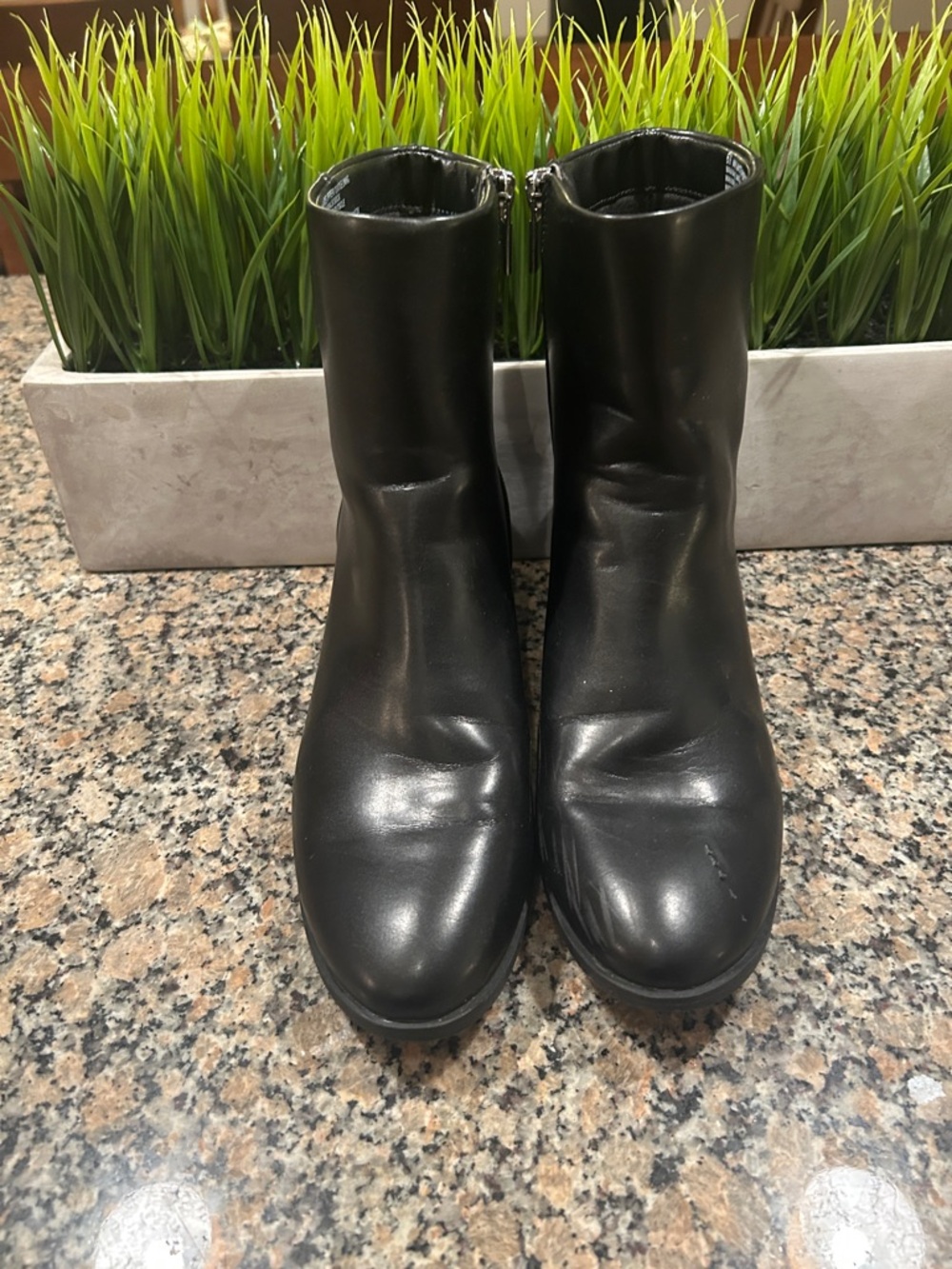 Classic Black Leather Ankle Boots